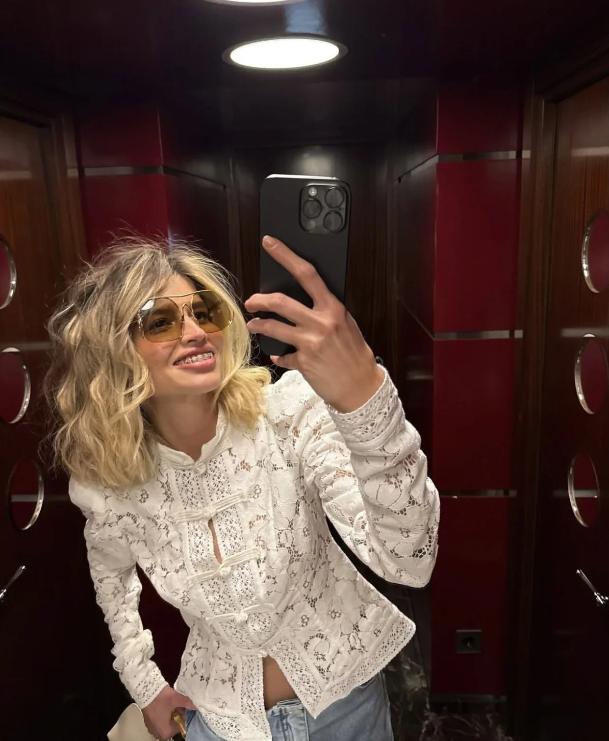 Tossy Summer Lace Printed Shirts Tops Female Hollow Out Fashion Commute Vintage See-Through Blouse Women's Lace Shrug Shirts New