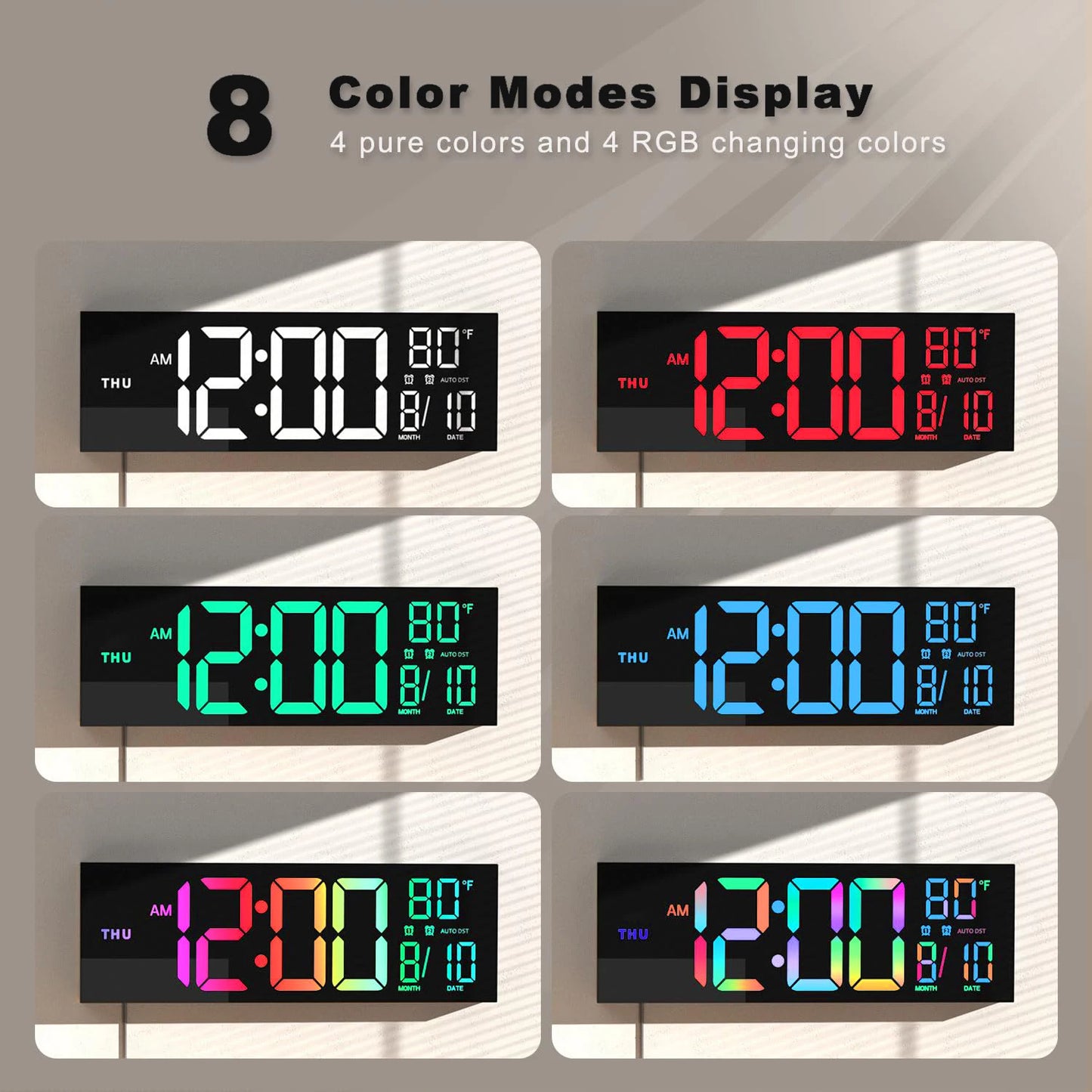 16" Modern LED Wall Clock