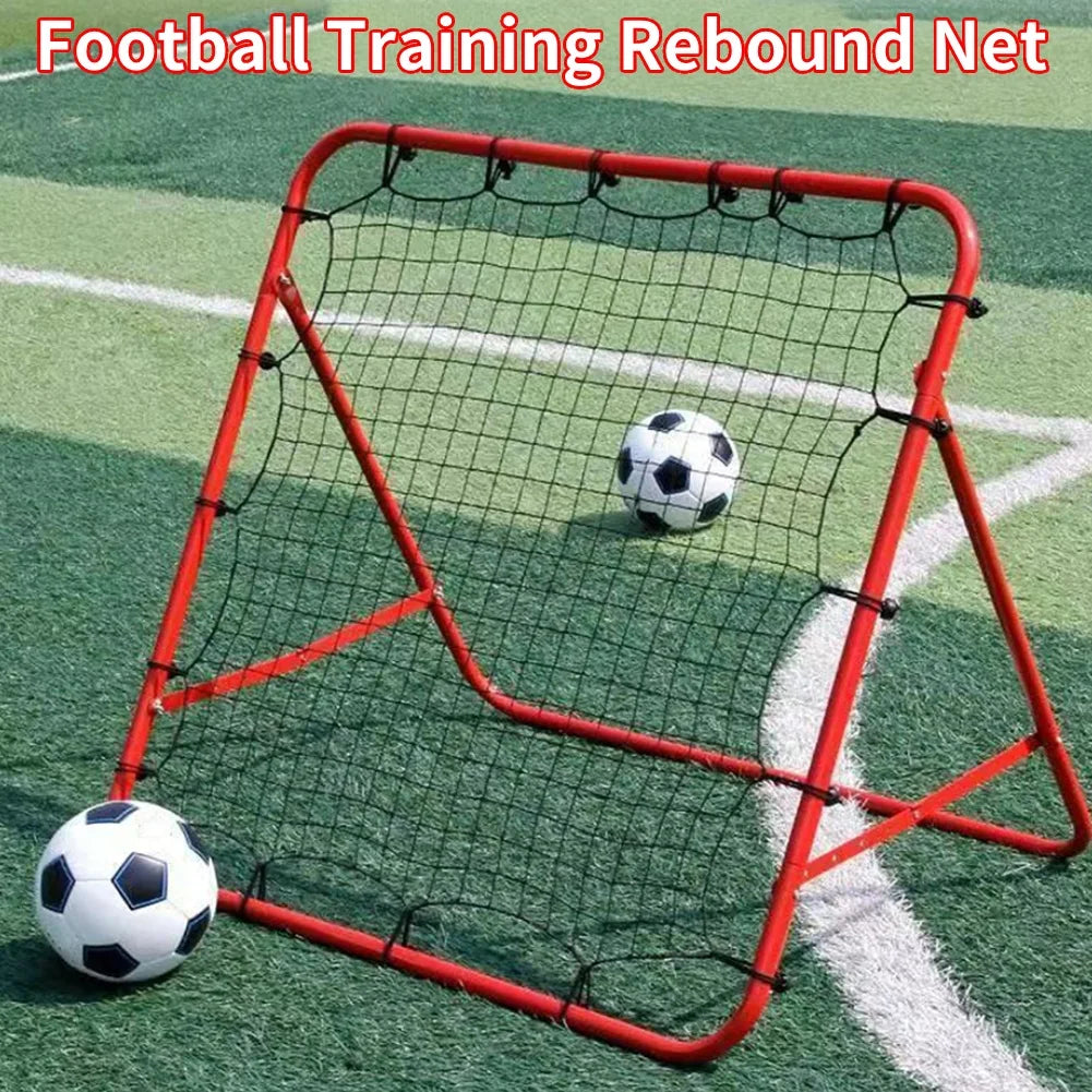 Soccer Rebounder Net with 20 Elastic Ropes Kickback Football Practice Net Target Goal Rebound Net Beginner Training Aid