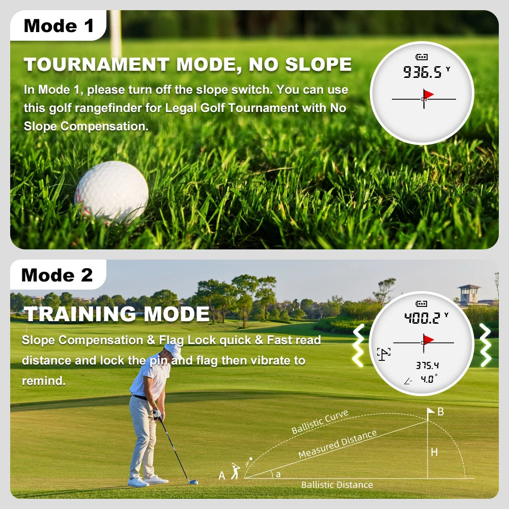 REVASRI Mini 1300 Yards Golf Rangefinder with Flag Locking Vibration Function 6x Magnification USB-C Charge for Ladies Golfers