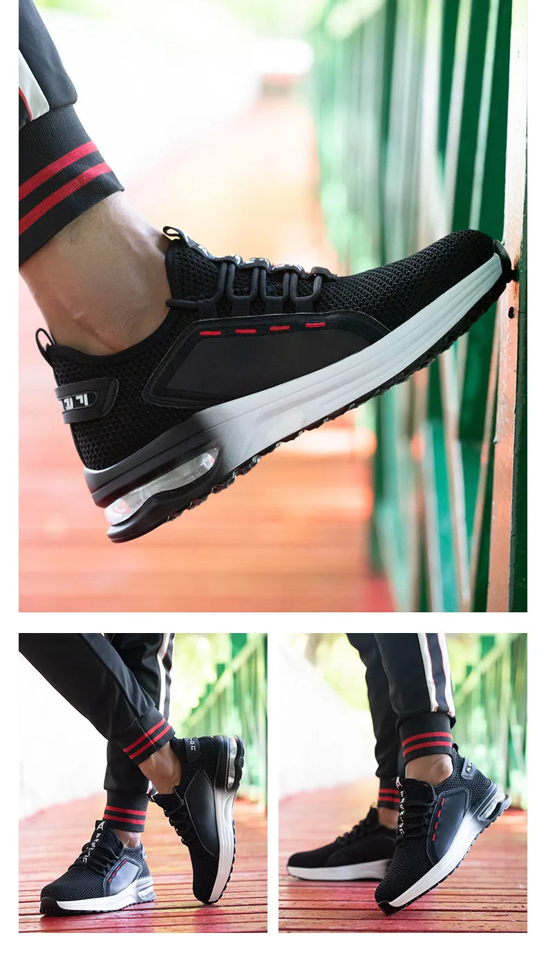 Safety Shoes Work Sneakers Steel Toe Men Women Anti Smash Puncture Proof Work Boots Indestructible Safety Shoes Light Breathable