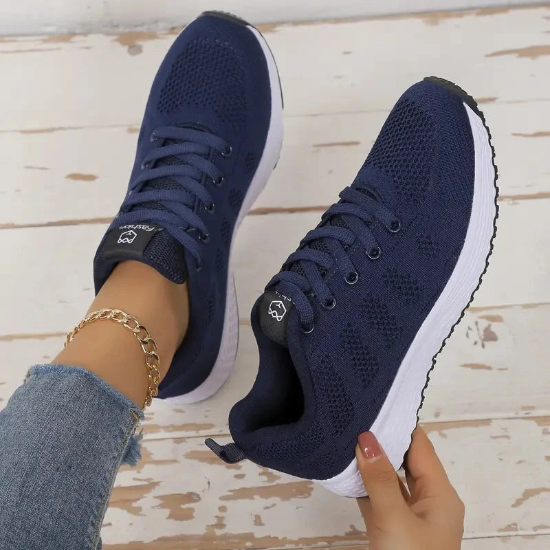 Women's Casual Flats Sports Shoes Mesh Breathable Trainers Ladies Shoes Platform Female Sneakers for Women Basket Tenis Feminino