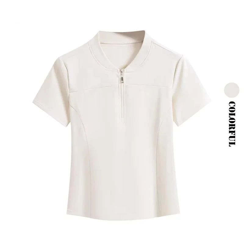 DRUR Women Tennis Skirt Set Summer Slim Fit Lightweight Gym Outfit 2 Piece Sport Top Skort Suit 2pcs Tracksuit Ladies Golf Wear