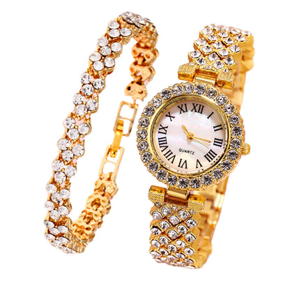 Stylish Women’s Dress Watch & Bracelet Combo – Modern Luxury Look