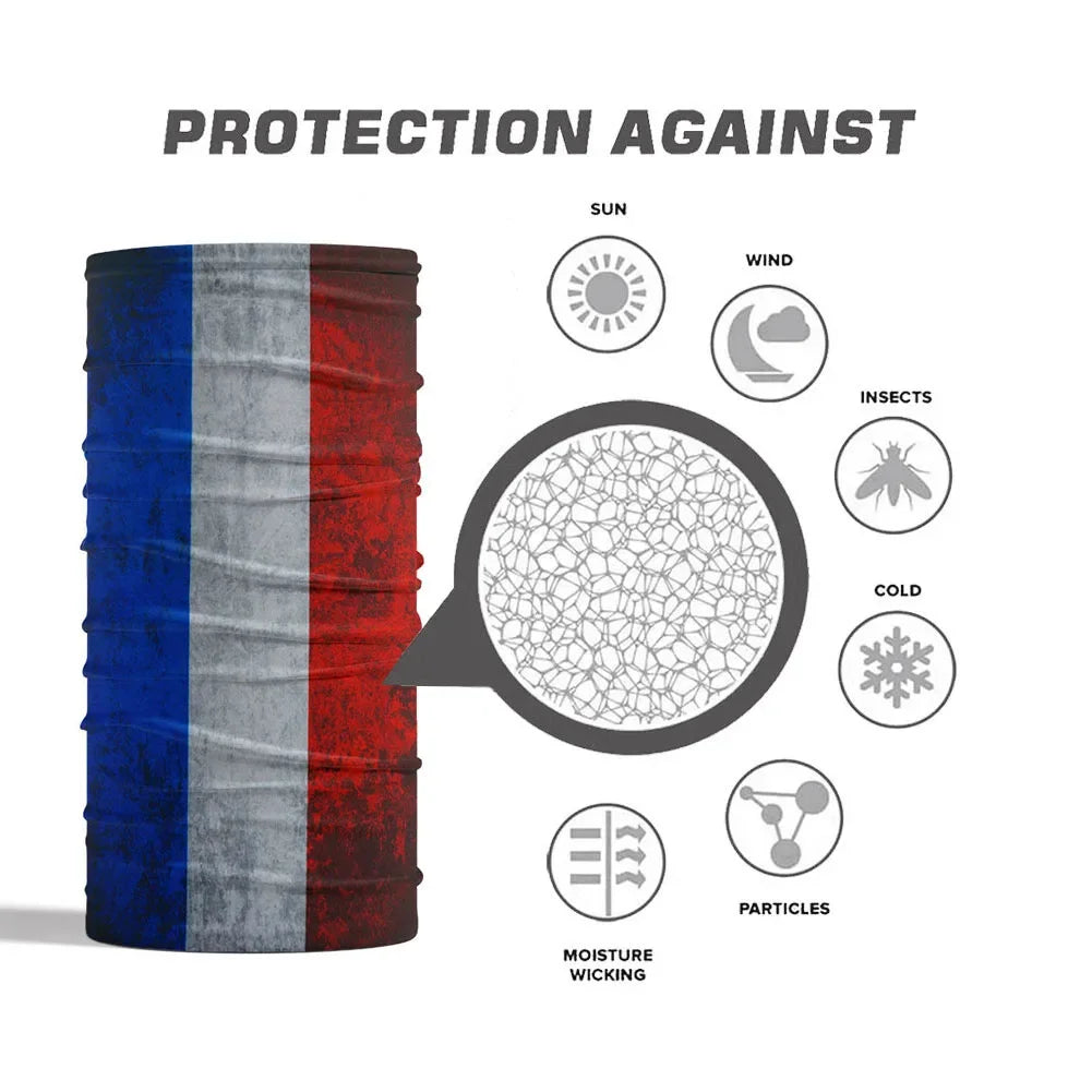 World Football Fans National Flag Face Bandanas Spain France Korea Mexico Germany Seamless Neck Gaiter Men Women Headwear Scarf