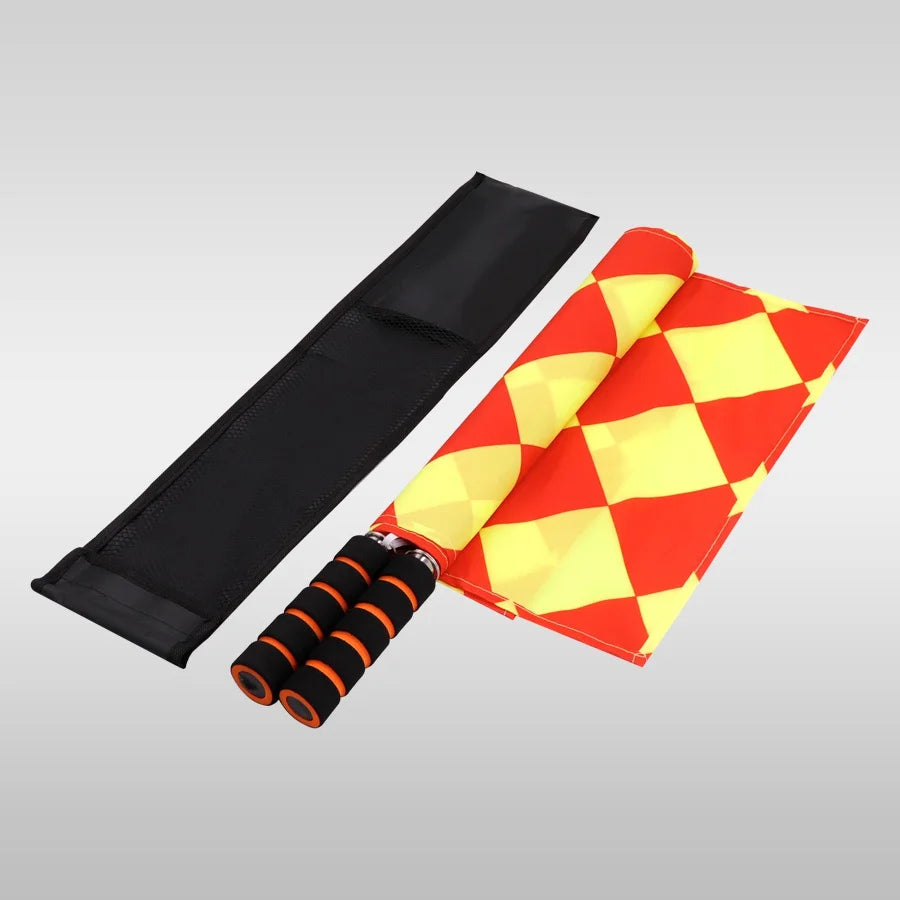 2pcs/Pack Soccer Referee Flags Professional Fair Play Sports Match Football Linesman Flags Sports Game Referee Equipment
