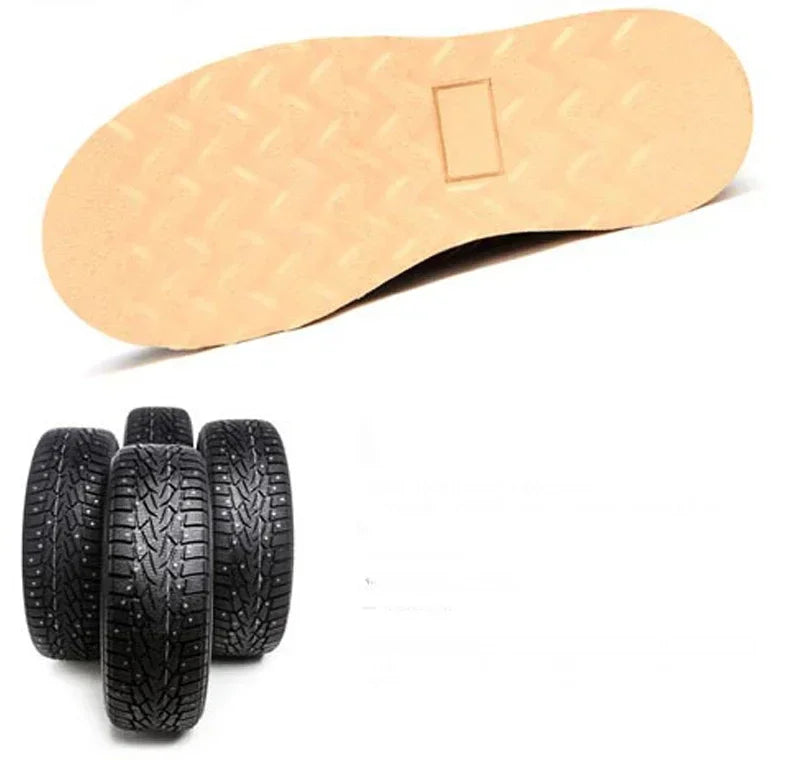 Mens Leather Winter Snow Boots With Fur Waterproof Ankle High Top