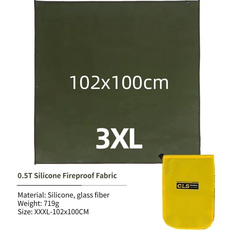 New Outdoor Camping Fireproof Cloth Picnic Barbecue Insulation Mat Flame Retardant High Temperature Fire Blanket Fiberglass Mat