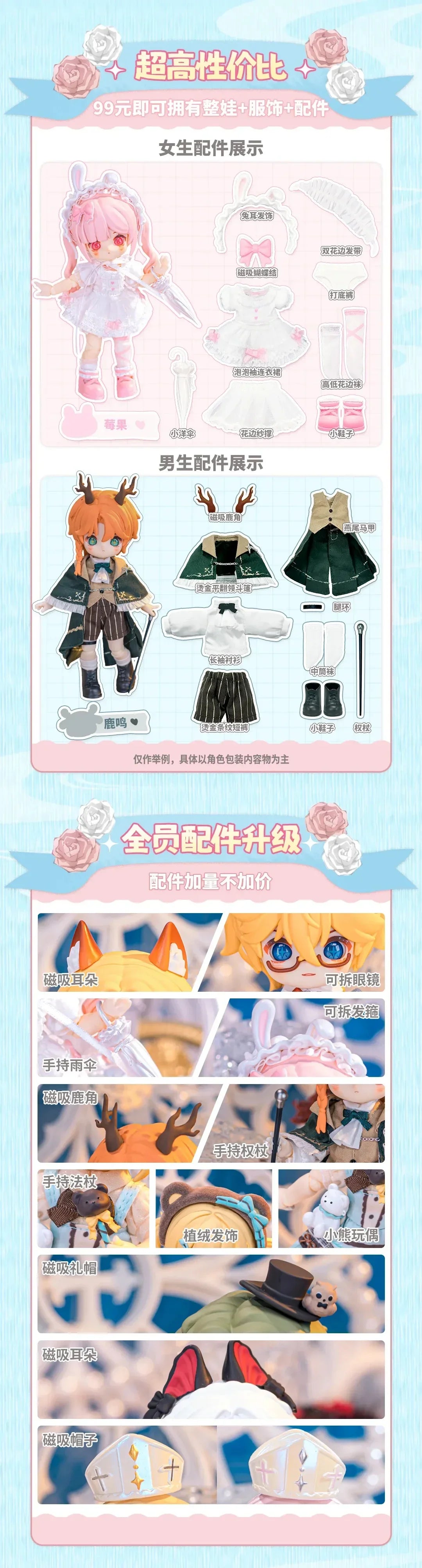 Nagi V5 Mirage Record Series 1/12 BJD Blind Box Mystery Box Toys Cute Action Anime Figure Kawaii Model Gift