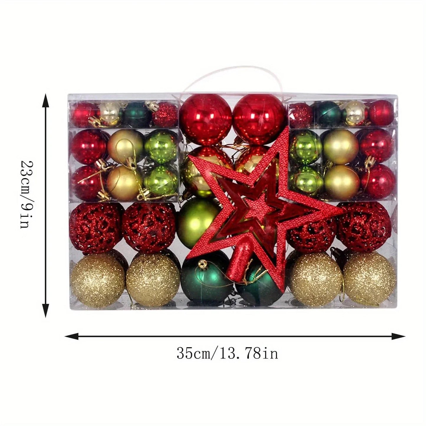 Holiday Ornament Set for Christmas Tree – 101-Piece Shatterproof Decor