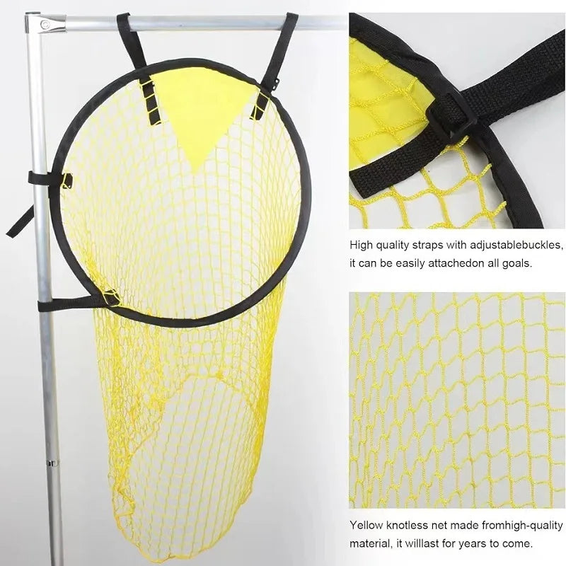 45 * 60cm Yellow Football Goal Free Kick Shooting Practice Target Pocket Training Auxiliary Net