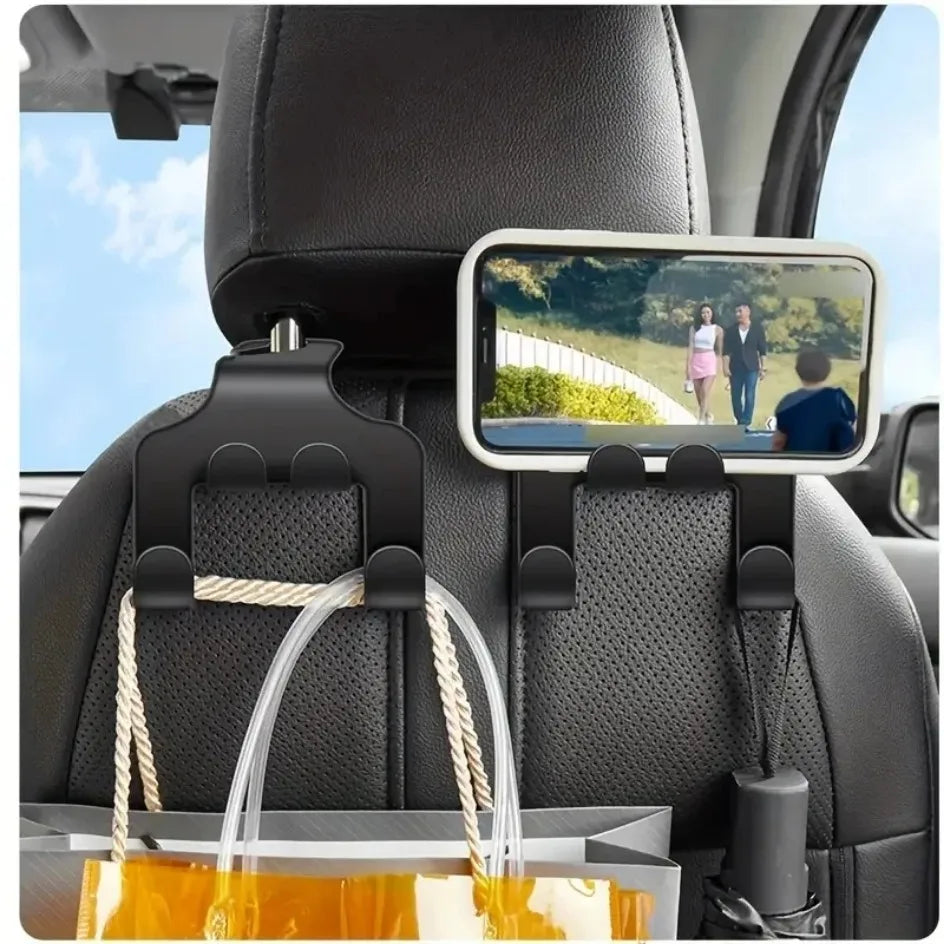 Car Back Seat Hook Hanging Storage Mobile Phone Holder Stand Lazy Rear Seat Phone Headrest Bracket For iPhone Samsung All Phones