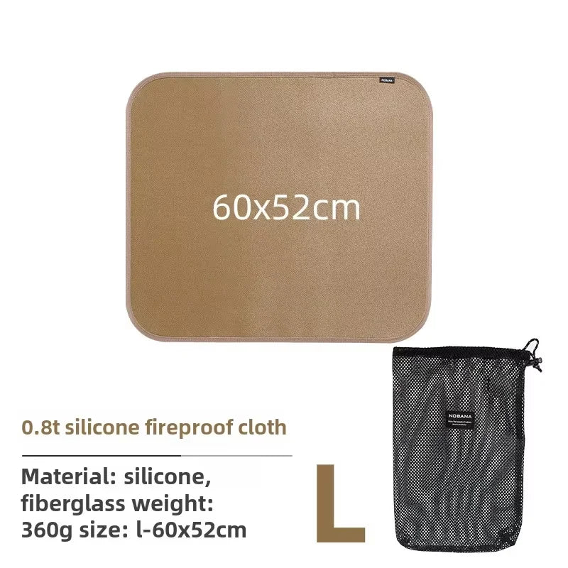 New Outdoor Camping Fireproof Cloth Picnic Barbecue Insulation Mat Flame Retardant High Temperature Fire Blanket Fiberglass Mat