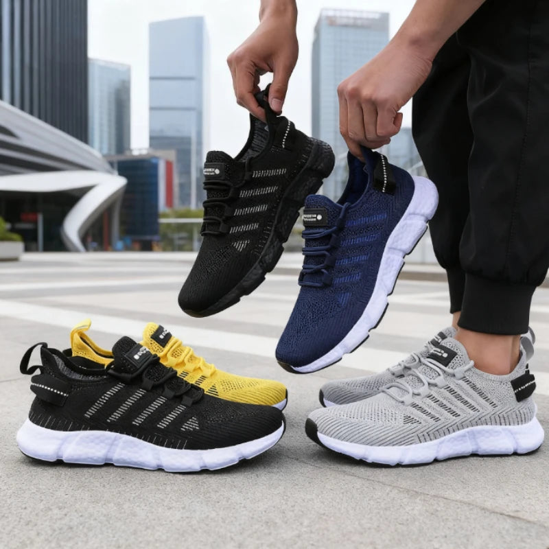 Running Shoes for Men Lightweight Soft Soled Mesh Breathable Lace Up Casual Shoes Outdoor Exercise Tenis Masculino Sneakers Men