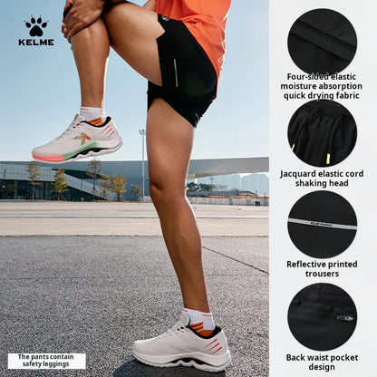 Running Shorts, Polyester, Men's MoistureWicking QuickDrying