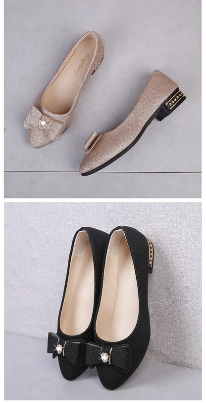 Women Bowknot Flat Shoes Slip-On Casual PU Insole Lined