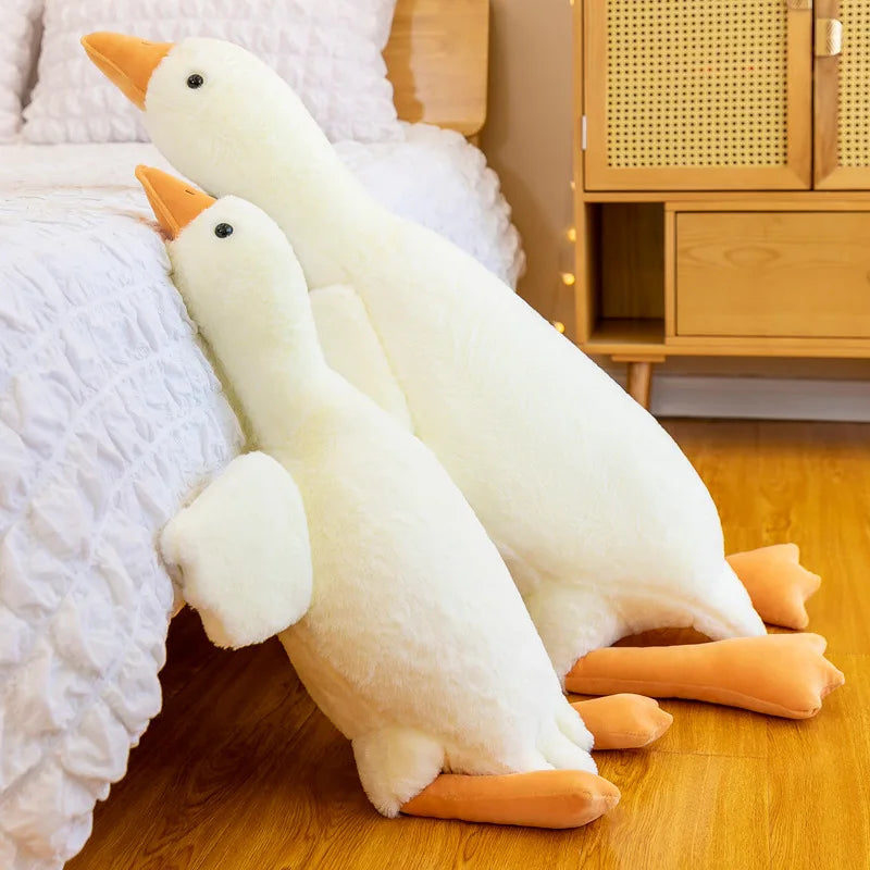 Hot 35/50/90/130CM Funny Goose Plush Stuffed Soft Duck Sleeping Pillow Sofa Cushion Kids Girlfriend Birthday Gift Toy