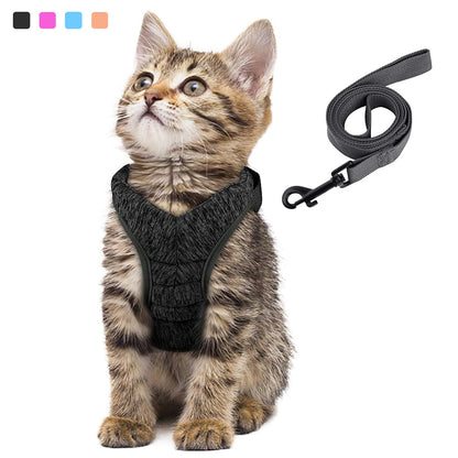Small Cat Harness And Leash Set, Adjustable Anti-Escape, Color Options, 1.2m