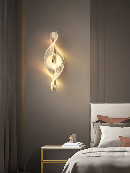Acrylic LED Wall Light, Gold And Black, Wall Mounted, Bulbs Included