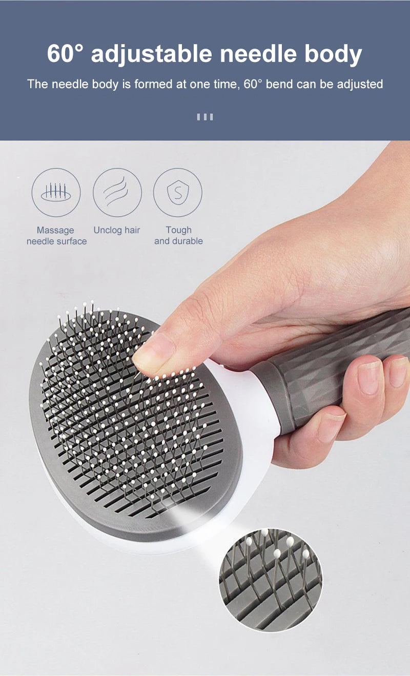 Dog Hair Remover Brush – Pet Grooming & Cleaning Comb for Long Hair Dogs and Cats