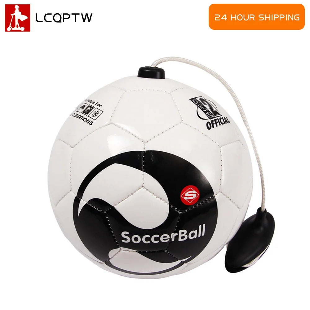 Football BALL beginner Training Soccer Ball Practice Belt Trainer Equipment Kick Standard Official profession Balls Size 2