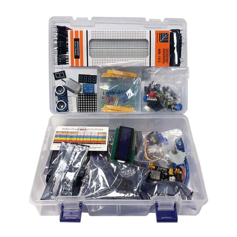 UNO R3 Project Most Complete Starter Kit with Tutorial Compatible with Arduino IDE (63 Items) DIY Electronic Kit