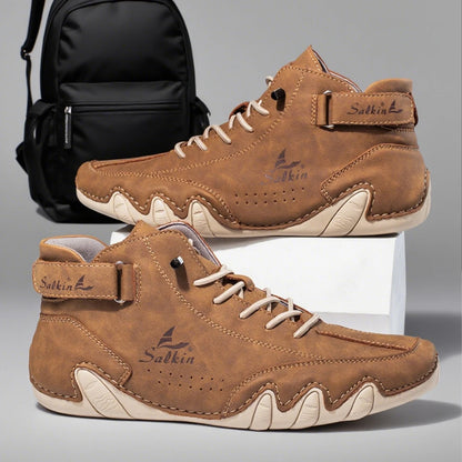 Men Ankle Boots Lace Up Leather Outdoor Casual Footwear