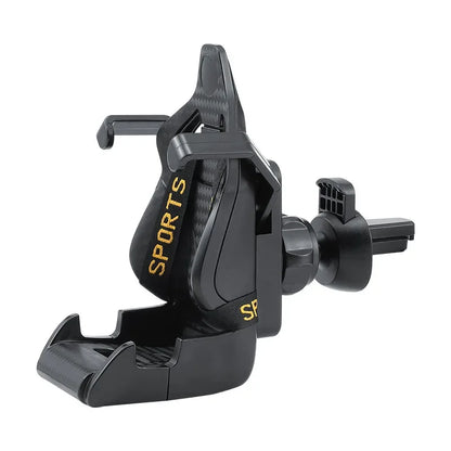 Racing Seat Design Car Phone Holder With Suction Cup Black