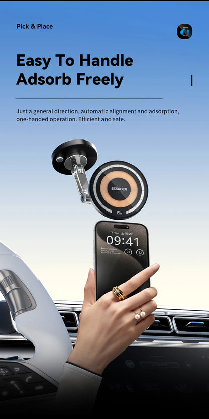 Magnetic Wireless Car Charger Holder 15W For MagSafe iPhone 15 14 13 Pro Max