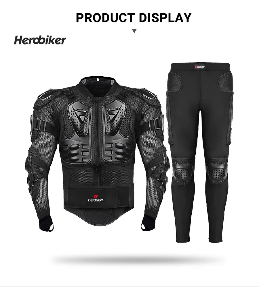 5XL Motorcycle Jackets Men's Full Body Armor Protection Jackets Motocross Enduro Racing Moto Protective Equipment Clothes
