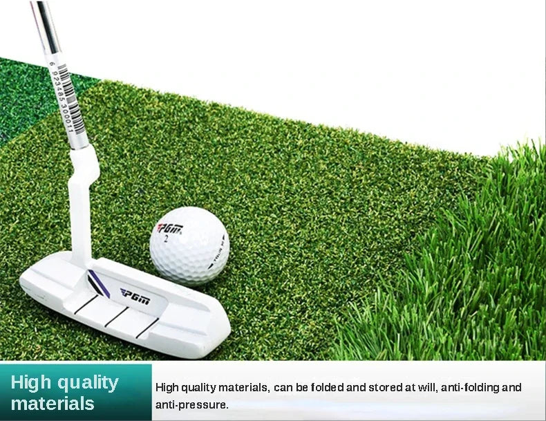 PGM Golf Hitting Mat Indoor Outdoor Mini Practice Durable PP Grass Pad Backyard Exercise Golf Training Aids With TEE DJD003