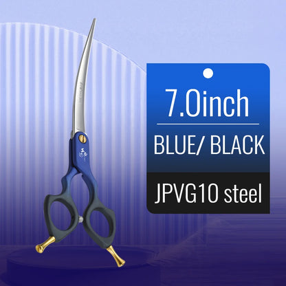 Dog Grooming Curved Scissors, 6.0-6.5 Inch, Stainless Steel