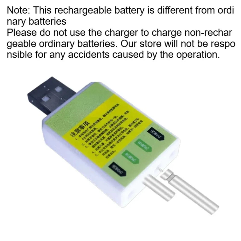 Fishing Float Luminous Rechargeable CR425 Battery with 2 Holes USB Charger for Electronic Light Stick Night Fishing Buoy Tackle