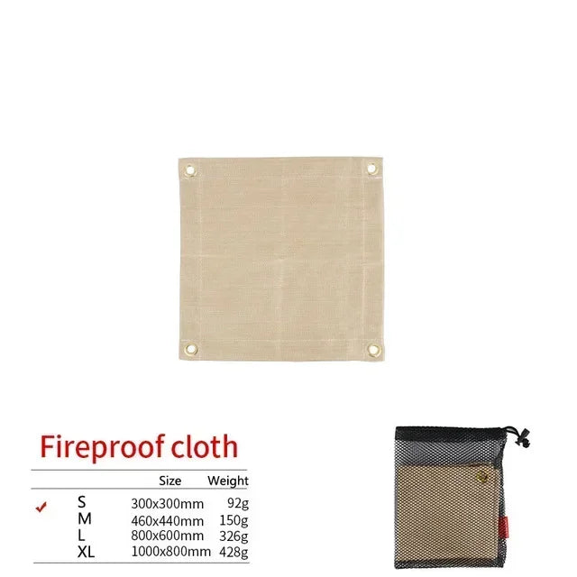 New Outdoor Camping Fireproof Cloth Picnic Barbecue Insulation Mat Flame Retardant High Temperature Fire Blanket Fiberglass Mat