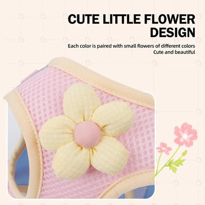 Reflective Pet Harness And Leash Set For Dogs And Cats No Pull Vest Mesh