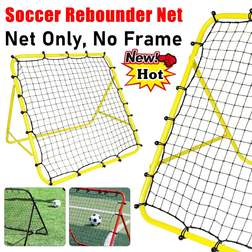 Portable Soccer Rebounder Net Soccer Training Equipment Football Rebound Target Net with 20 Elastic Rope Soccer Bounce Goal Mesh