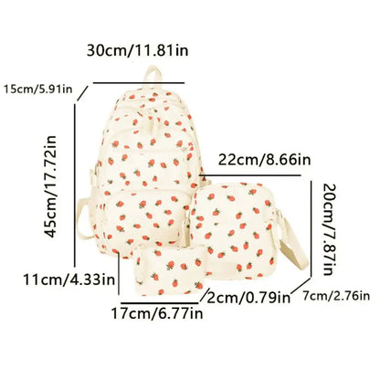 Bow Print School Bag Set – Backpack & Accessories