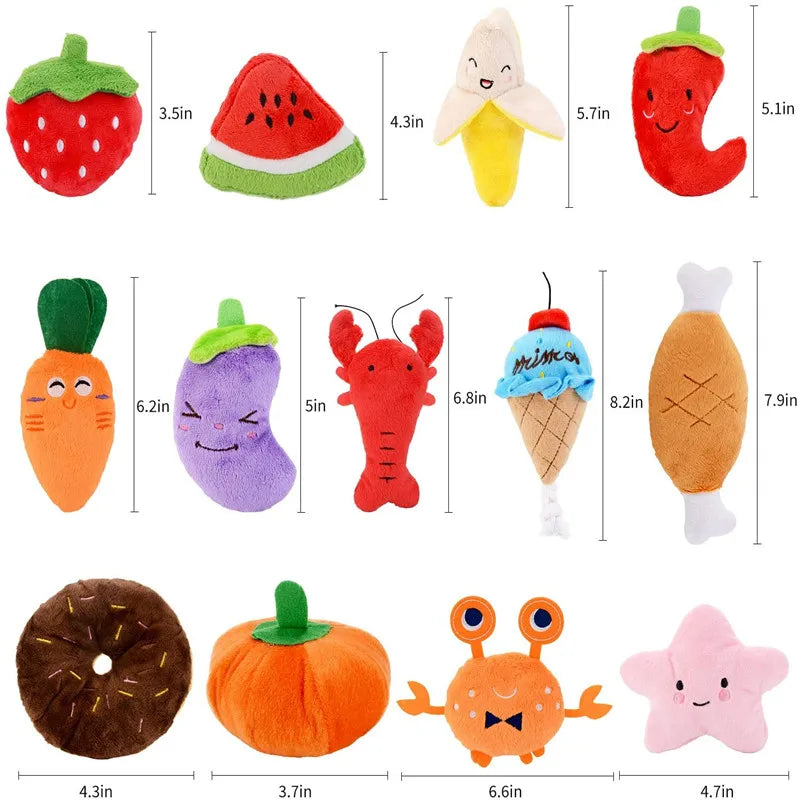 10/20/50 Pack Plush Dog Squeaky Toys – Soft Fleece Chew & Play Toys for Small and Medium Dogs