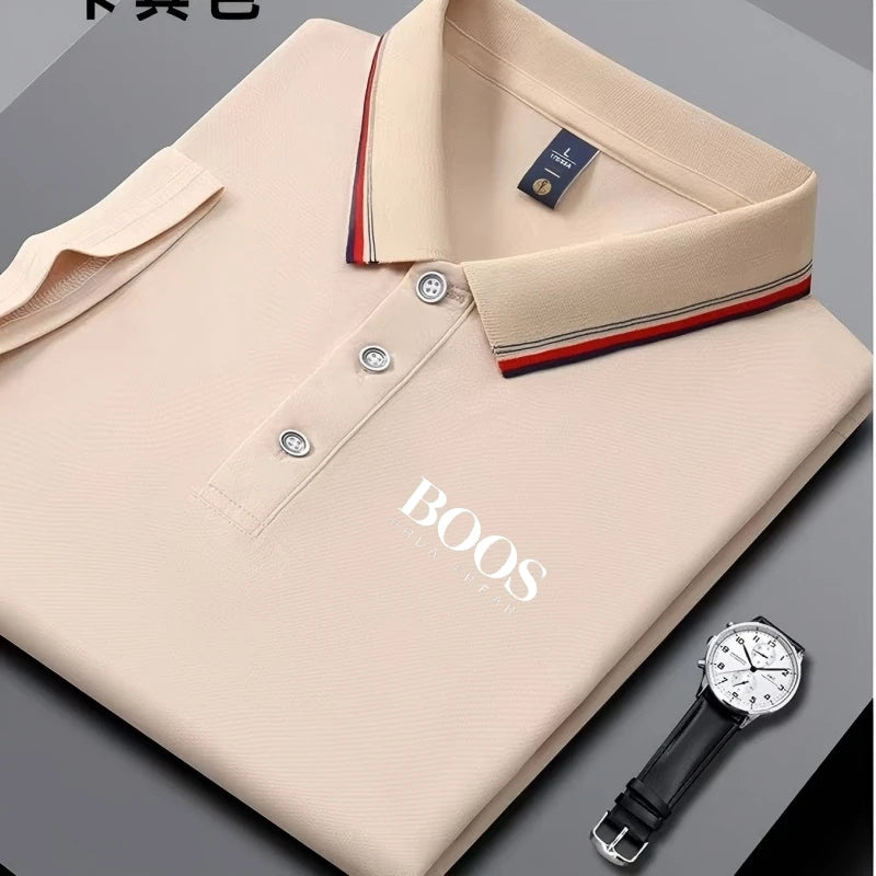 Summer New Men's Short Sleeved Polo Shirt Fashion Design Golf Top Casual T-shirt