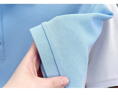 Men's Polo Shirt 100% Cotton Short Sleeve Embroidered