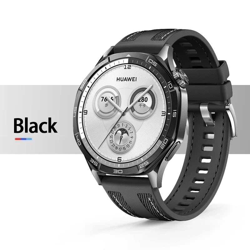 Official Strap For HUAWEI WATCH GT 5 4 46mm Watch 4 5 Pro GT 3 2 Pro 46 mm 22mm Nylon Sports Composite Silicone Band Bracelet