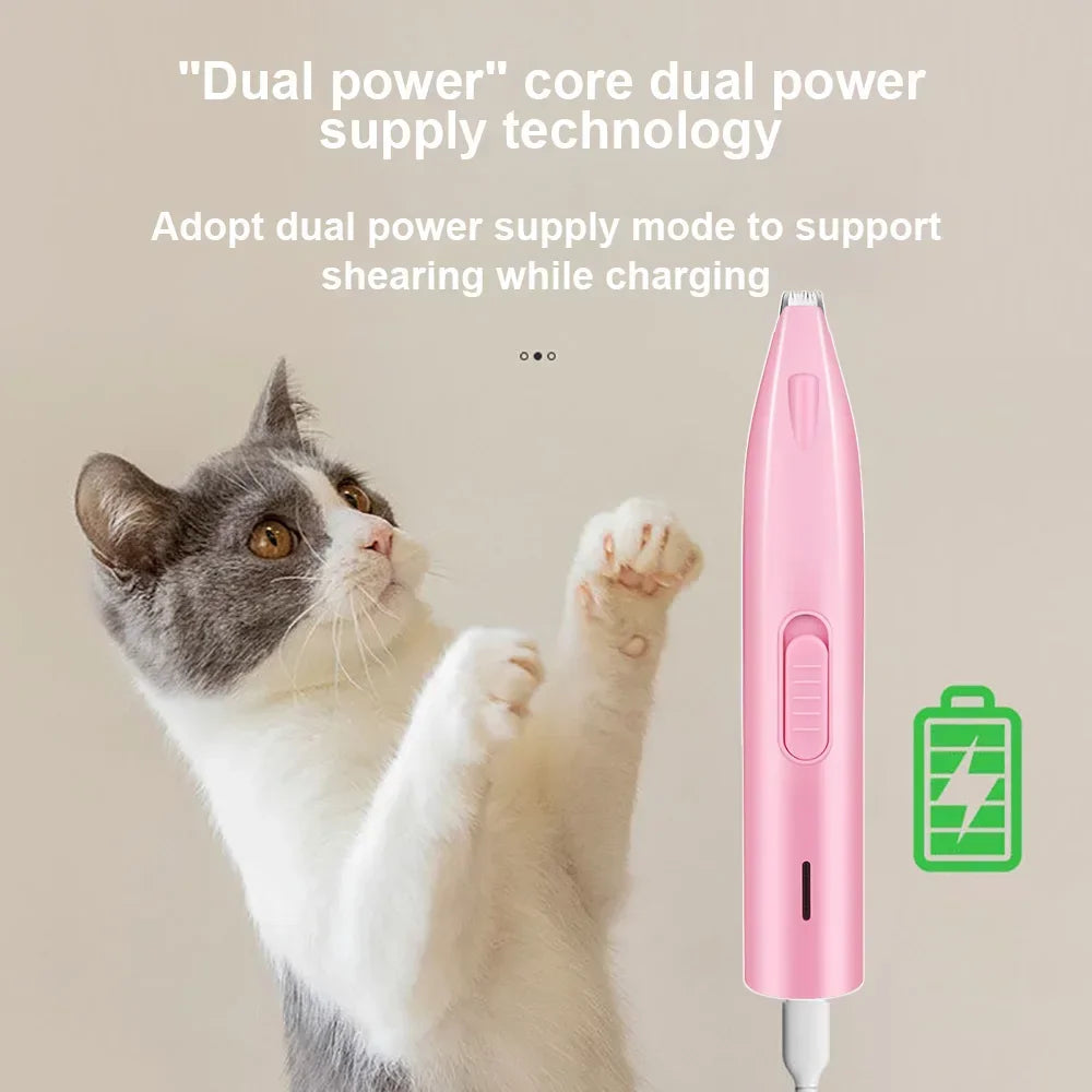 Professional Pet Hair Trimmer – Electric Cutter for Dogs and Cats, Grooming Scissors for Feet & Ears