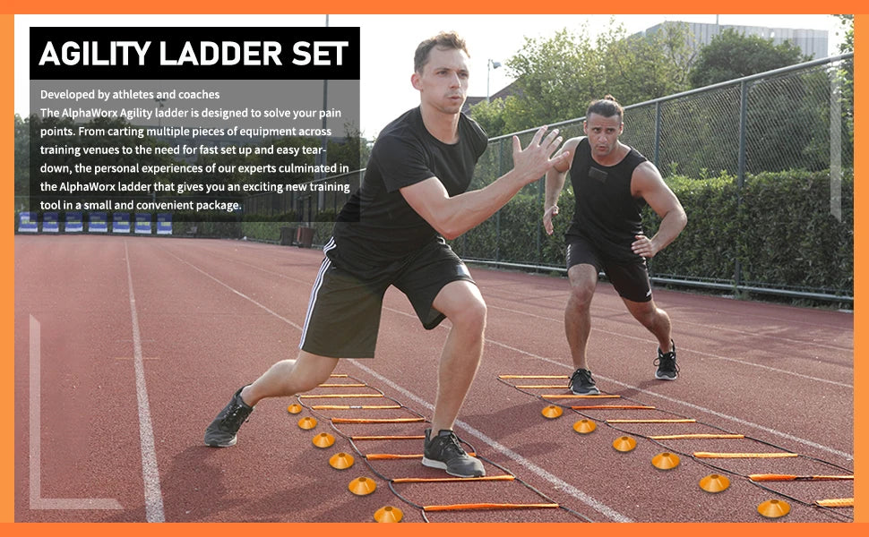 Dual-Purpose Soccer Training Jump Ladder Multifunctional Agility Ladder Speed Training Coordination Footwork Football Equipment