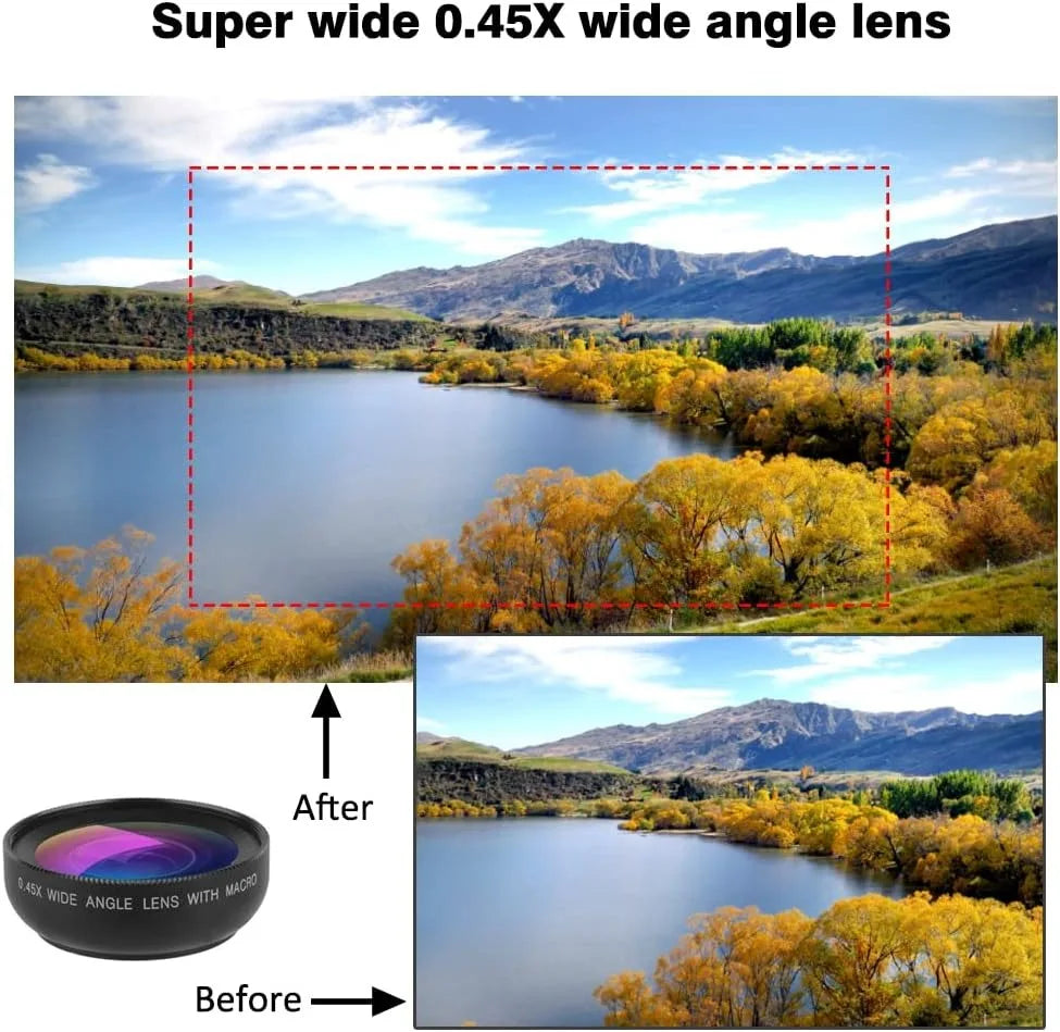 2-in-1 Universal Clip Mobile Lens – 37mm Super Wide-Angle & Macro HD Lens