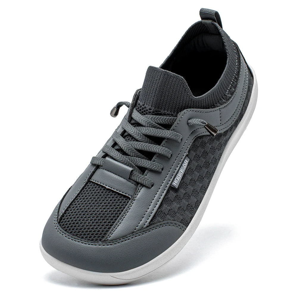 HOBIBEAR Men Barefoot Shoes Women Slip On Wide Toe Walking Sneaker | Zero Drop Sole | Lightweight Breathable Minimalist Shoes