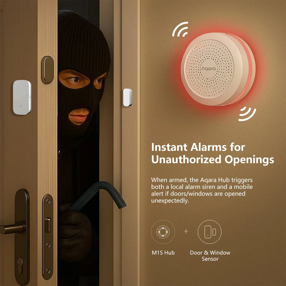 Aqara Door Window Sensor Zigbee Wireless Connection Smart Mini door sensor Home Assistant for Mijia Gateway Home HomeKit APP