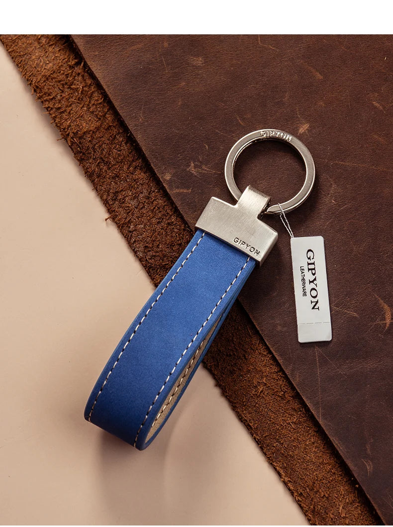 Exquisite Cowhide Keychain for Car or Bag – Durable & Fashionable