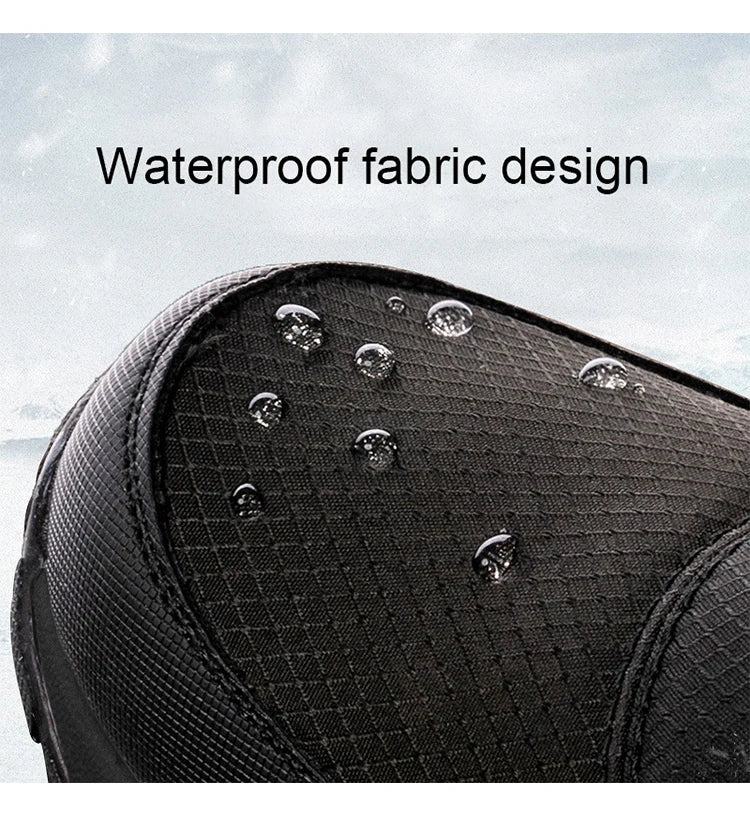 Winter New Thick Short Tube Cotton Boots Anti Slip Casual Men Snow Boots Plush Outdoor Hiking Shoes