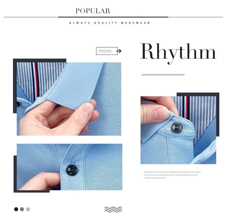 100% pure cotton high-end brand men's short sleeve polo shirt summer fashion original pony embroidery golf Paul  casual T-shirt