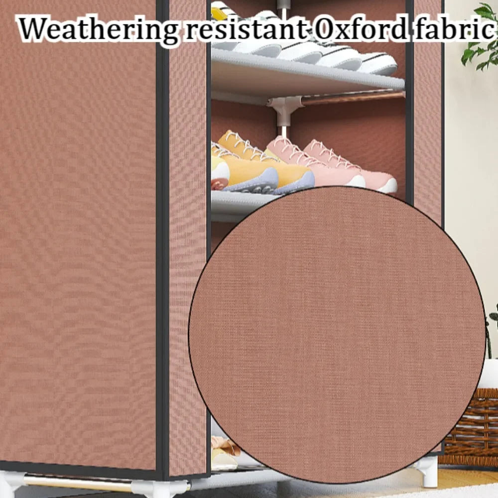 Dustproof Shoe Cabinet Economical Shoe Cabinet/simple Shoe Cabinet Entrance/space Saving Shoe Rack/storage Rack with Curtains